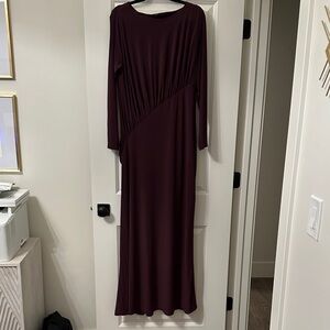 Express burgundy maxi dress xl